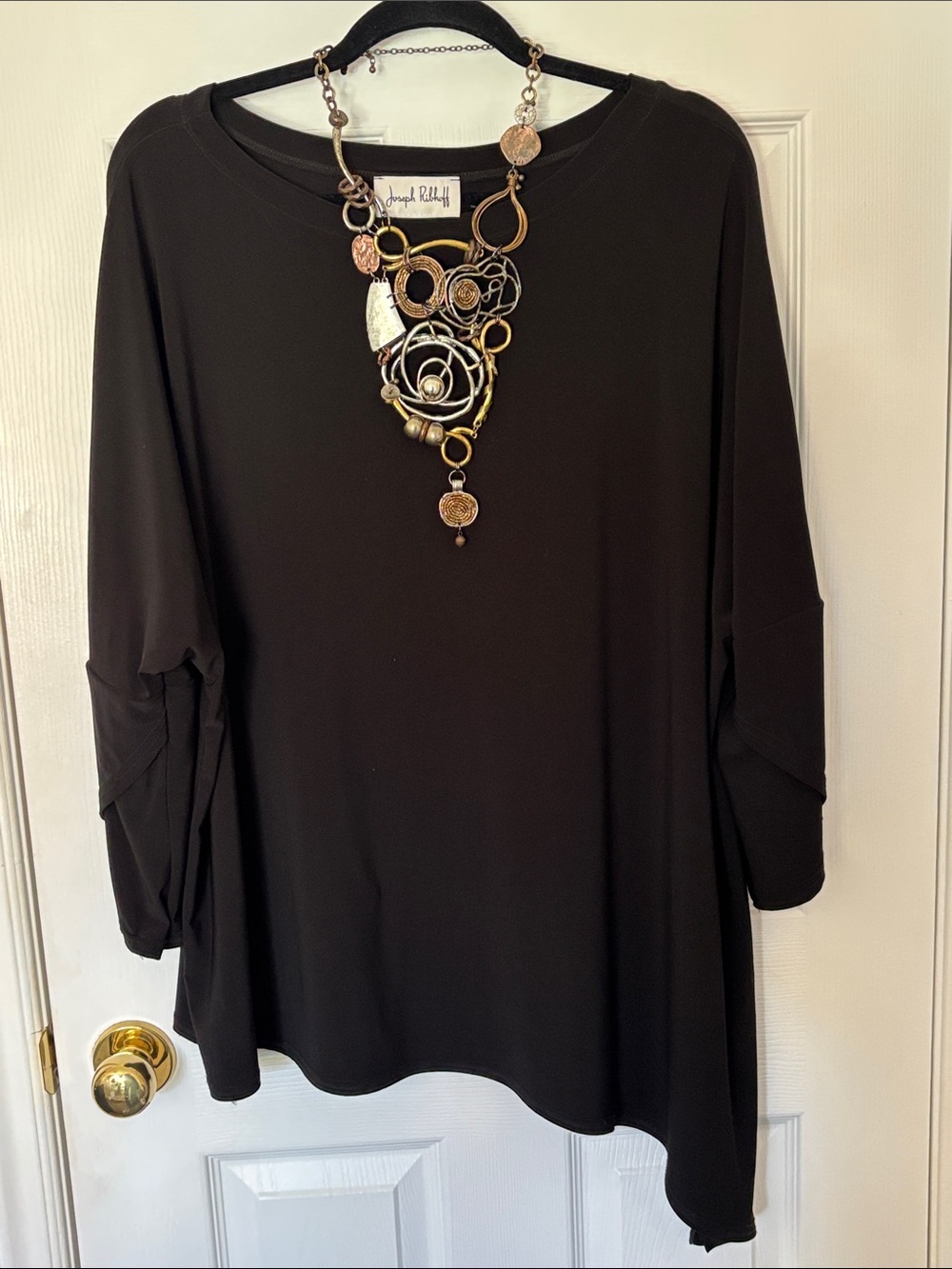 Joseph Ribkoff Black Asymmetric Tunic